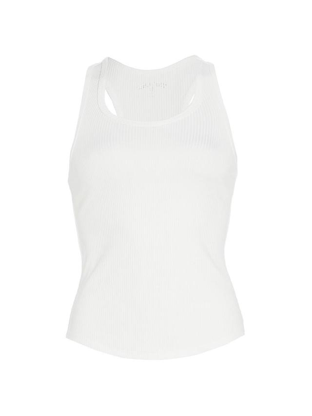 Womens Ribbed U-Neck Tank Top Product Image