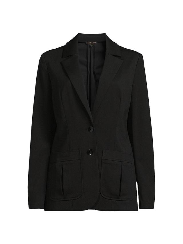 Shelden Double-Breasted Wool Crepe Jacket Product Image