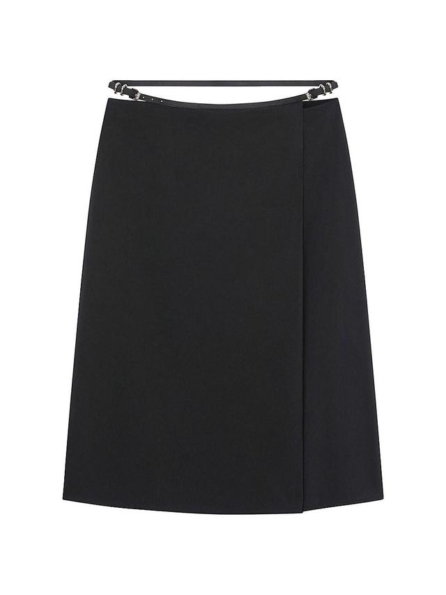 Womens Voyou Wrap Skirt in Cotton Taffetas Product Image