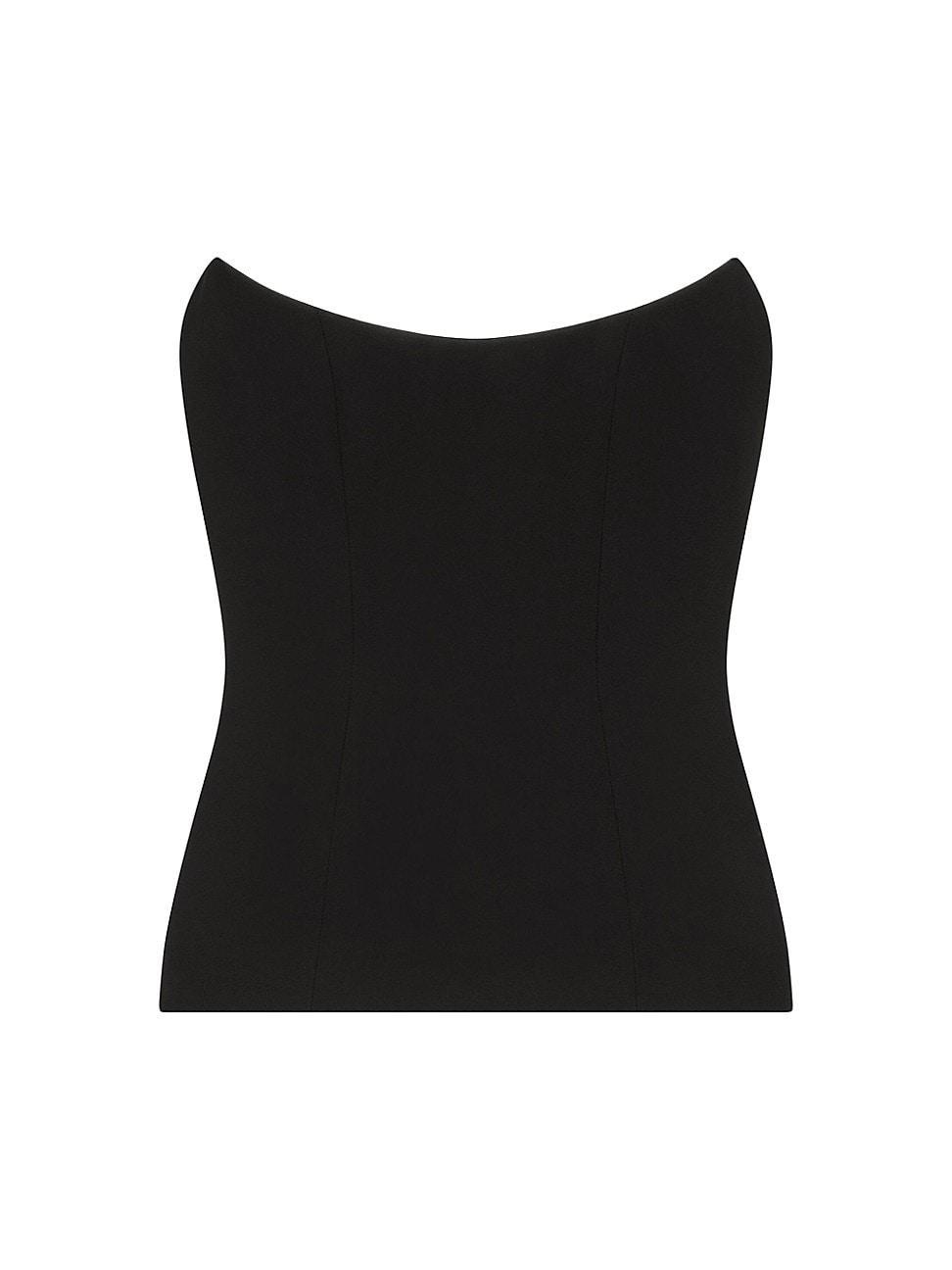 Womens Corset Bustier Top in Crepe and Satin Product Image