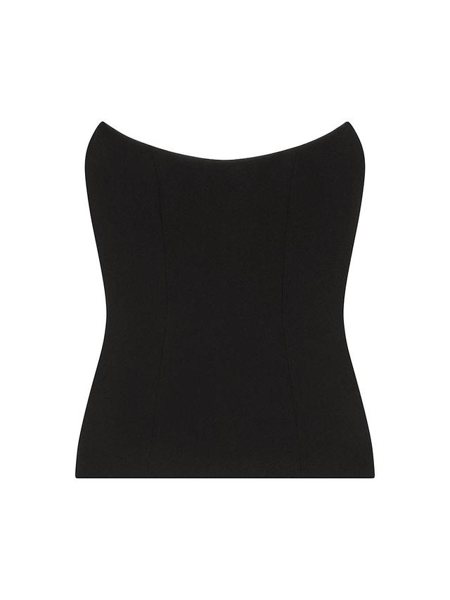 Womens Corset Bustier Top in Crepe and Satin Product Image