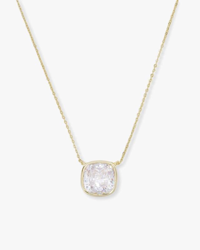 Duchess Pendant Necklace - Gold|White Diamondettes Product Image