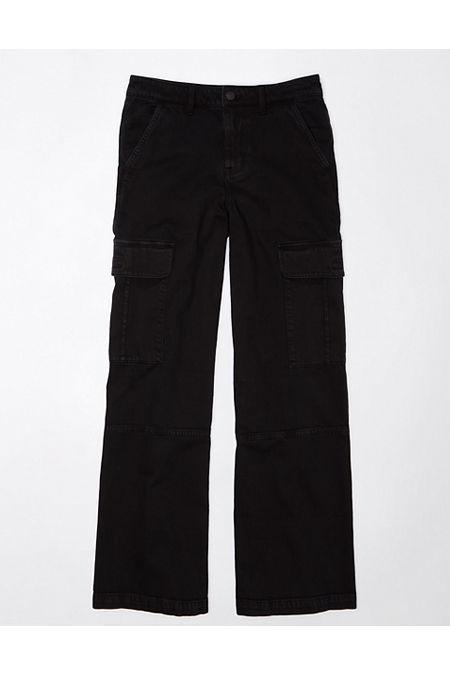 AE Stretch Super High-Waisted Baggy Wide-Leg Cargo Pant Womens Product Image