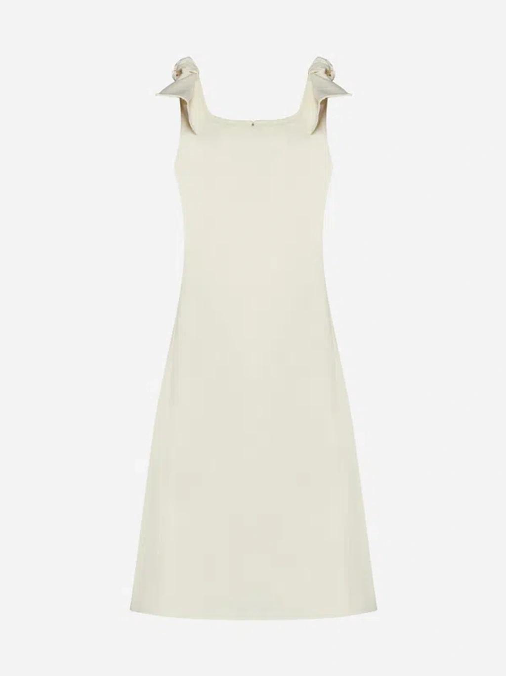 Bow-detailed Sleeveless Dress In Coconut Milk Product Image