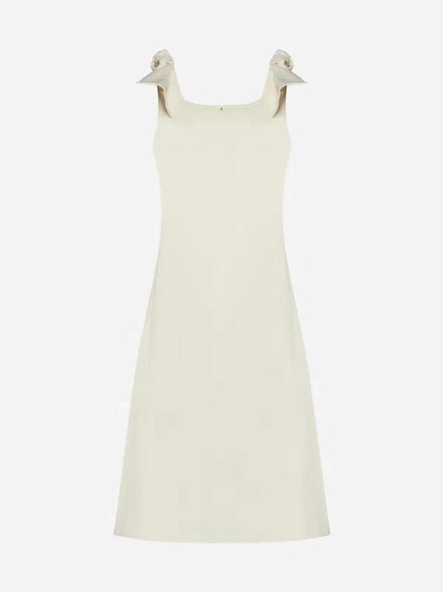 Bow-detailed Sleeveless Dress In Coconut Milk Product Image