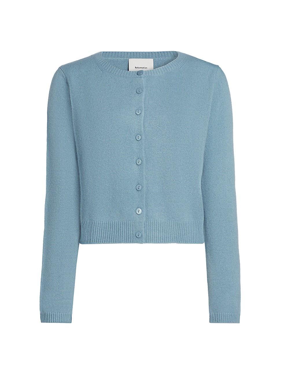 Womens Clara Cashmere Crewneck Cardigan Product Image