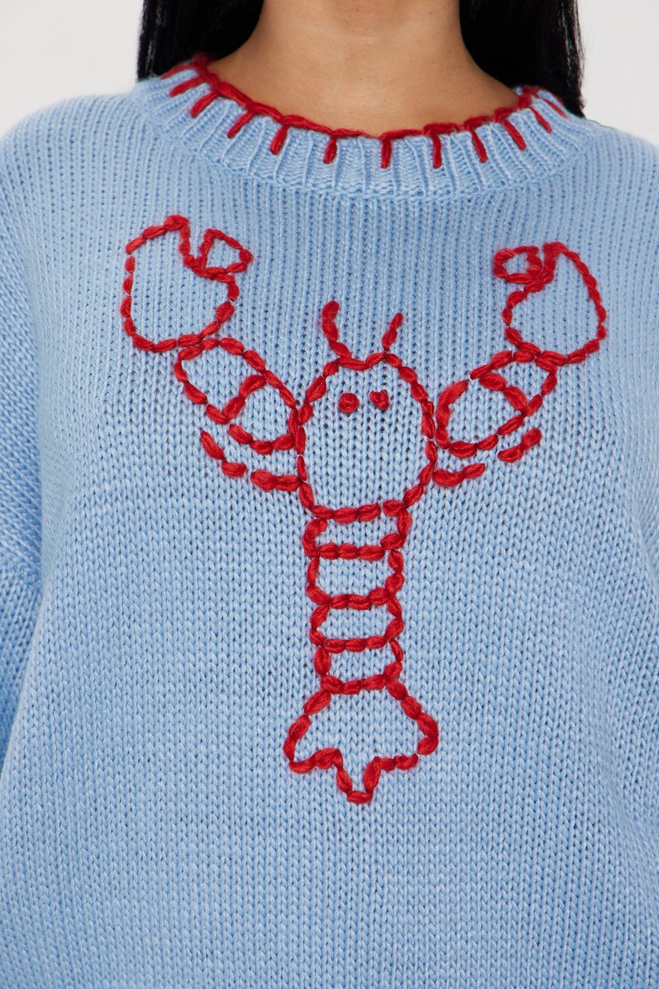 You're My Lobster Sweater - Blue/combo Product Image