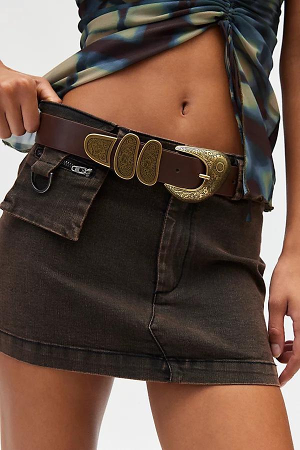 Hilary Western Faux Leather Belt Womens at Urban Outfitters Product Image