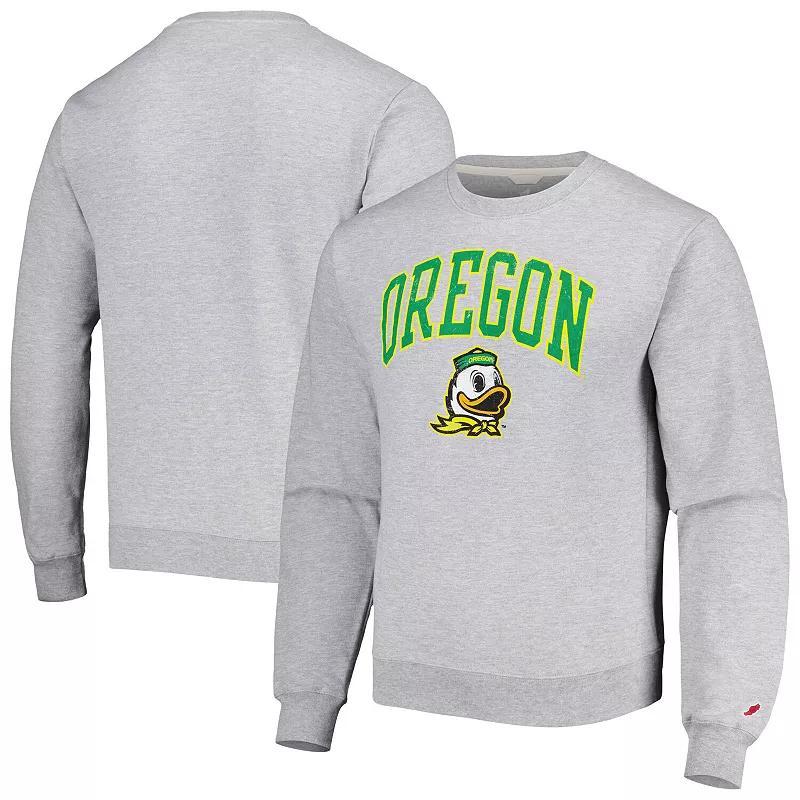 Mens League Collegiate Wear Gray Oregon Ducks 1965 Arch Essential Pullover Sweatshirt Product Image