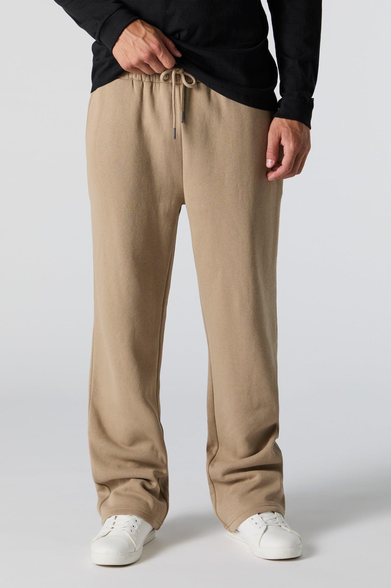 Solid Fleece Straight Leg Sweatpant Male Product Image