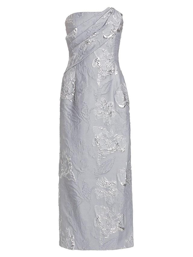 Womens Jacqueline Floral Jacquard Midi-Dress Product Image