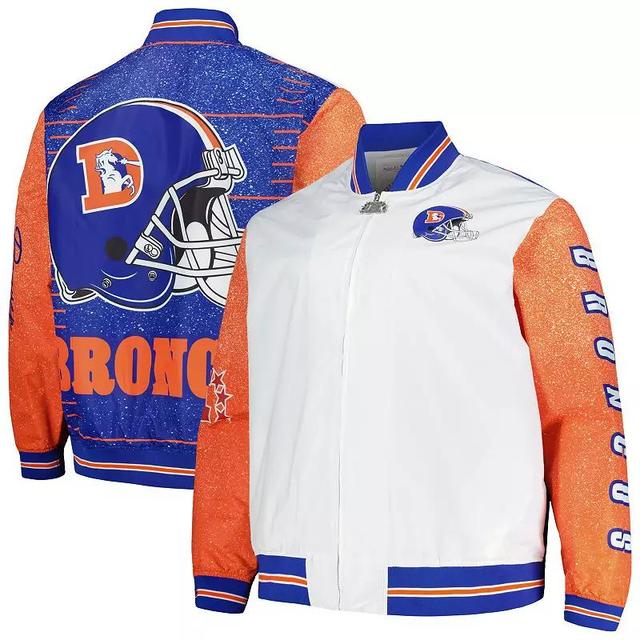 Mens Mitchell & Ness Denver Broncos Team Burst Warm-Up Full-Zip Jacket Product Image