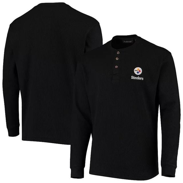 Mens Dunbrooke Pittsburgh Steelers Logo Maverick Thermal Henley Long Sleeve T-Shirt Product Image