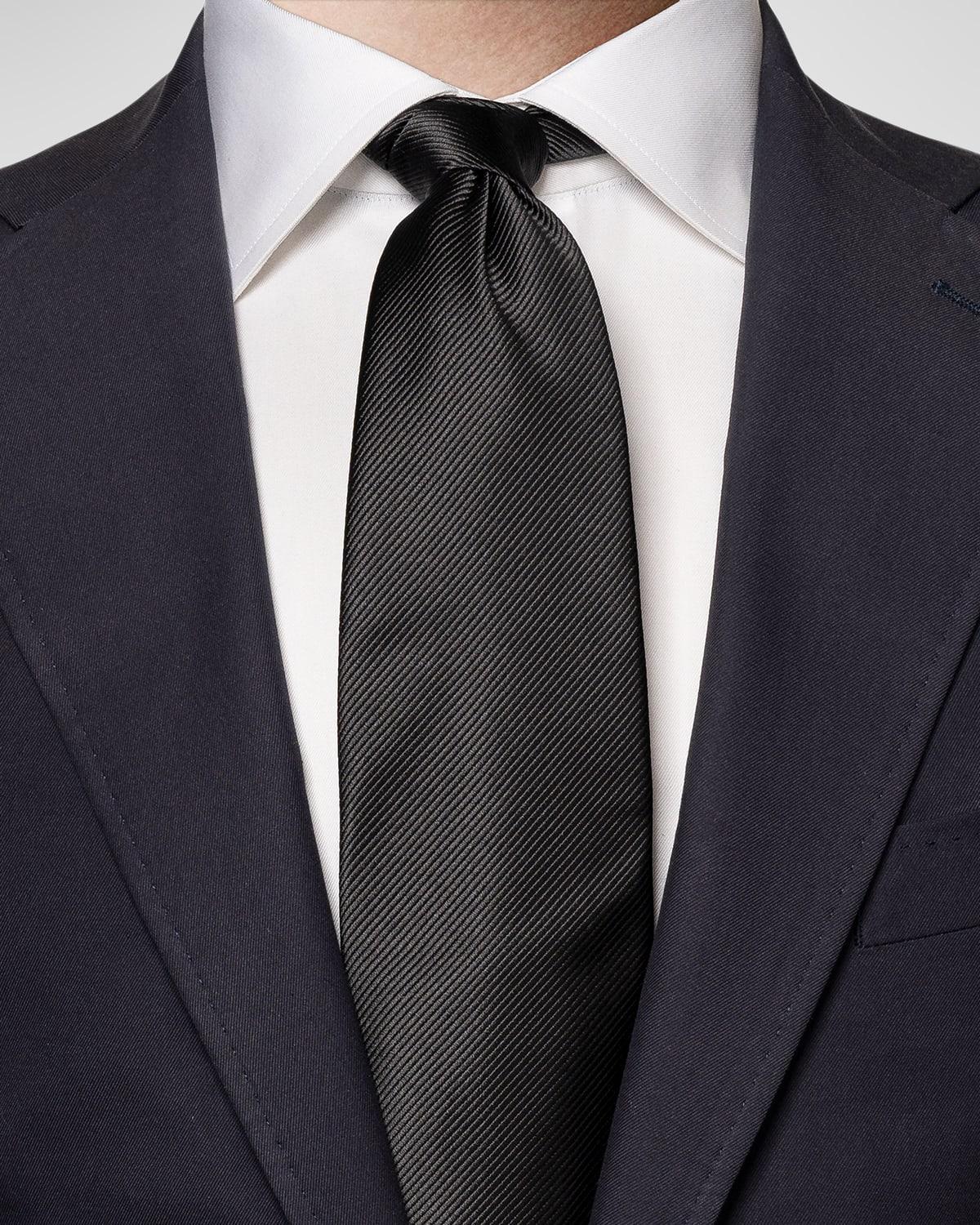 Mens Solid Silk Twill Tie Product Image