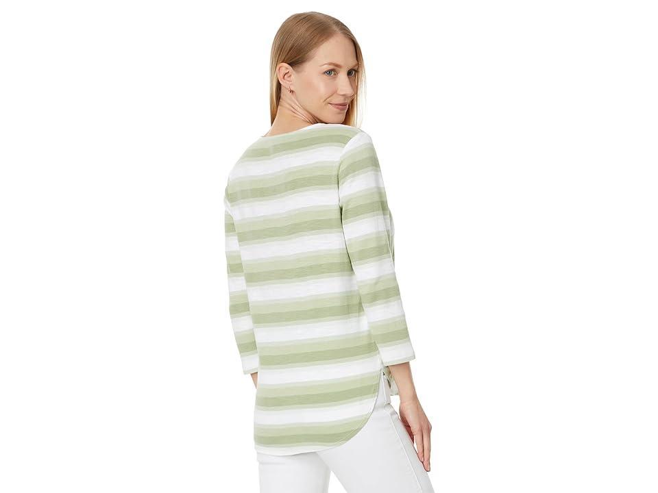 Tommy Bahama Ashby Isles Ombre Stripe Tee (Tea Leaf) Women's Clothing Product Image