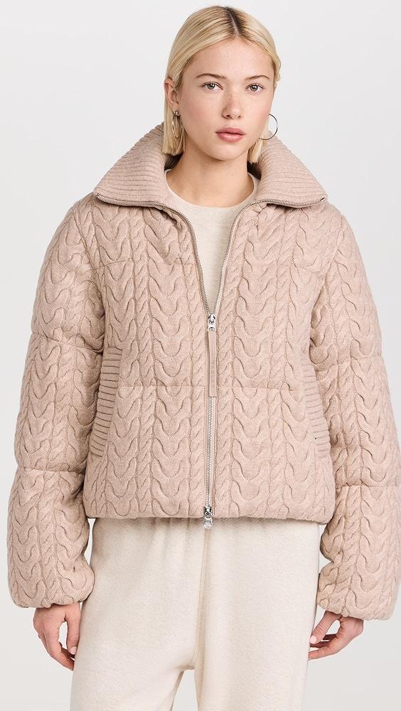 Varley Reggie Cable Knit Puffer | Shopbop Product Image