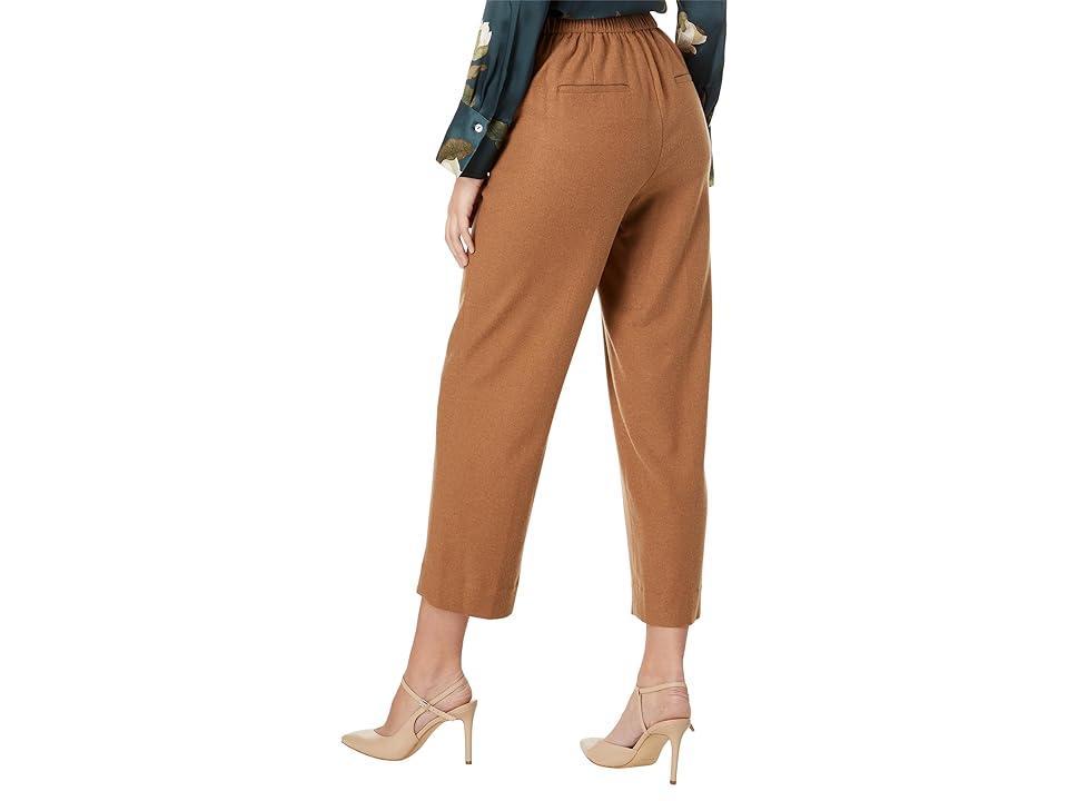 Vince Brushed Wool Mid-Rise Easy Pull-On Pants (Dark Beech) Women's Casual Pants Product Image