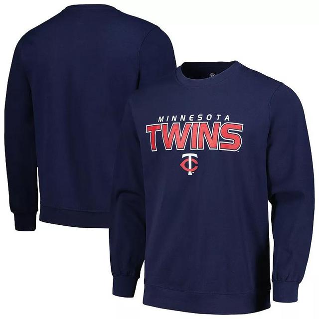 Mens Stitches Minnesota Twins Pullover Sweatshirt Blue Product Image