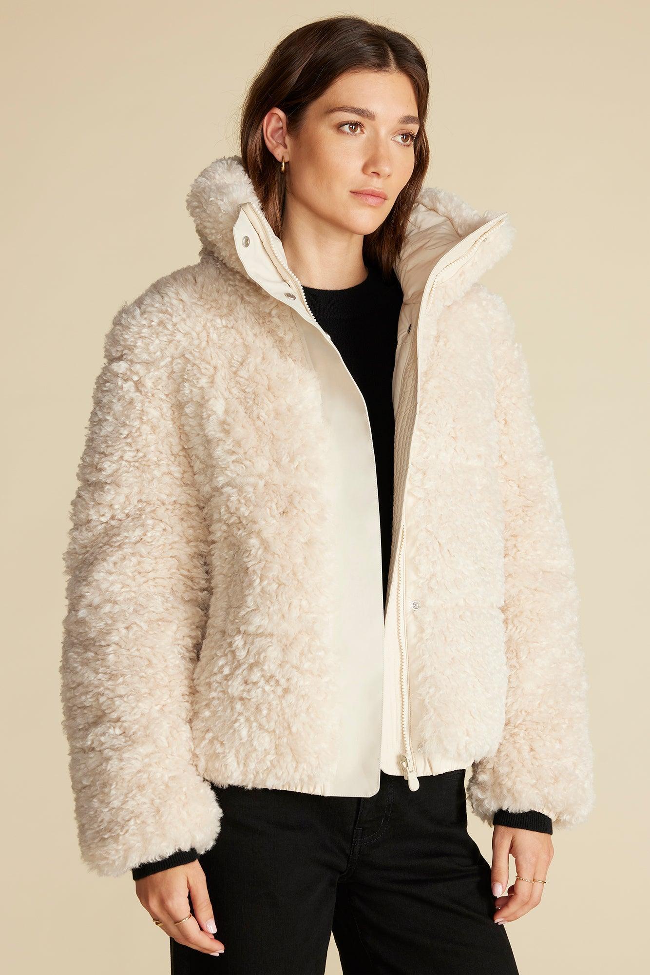 Save The Duck Kennie Faux Shearling Jacket - Natural Product Image