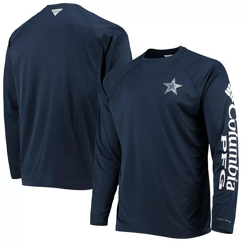 Mens Columbia Dallas Cowboys Terminal Tackle Omni-Shade Raglan Long Sleeve T-Shirt Blue Product Image