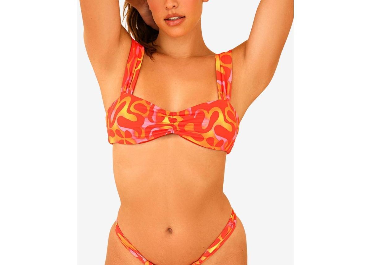 Dippin Daisys Womens Eco Eternal Cinched Bikini Top - Orangearge Product Image