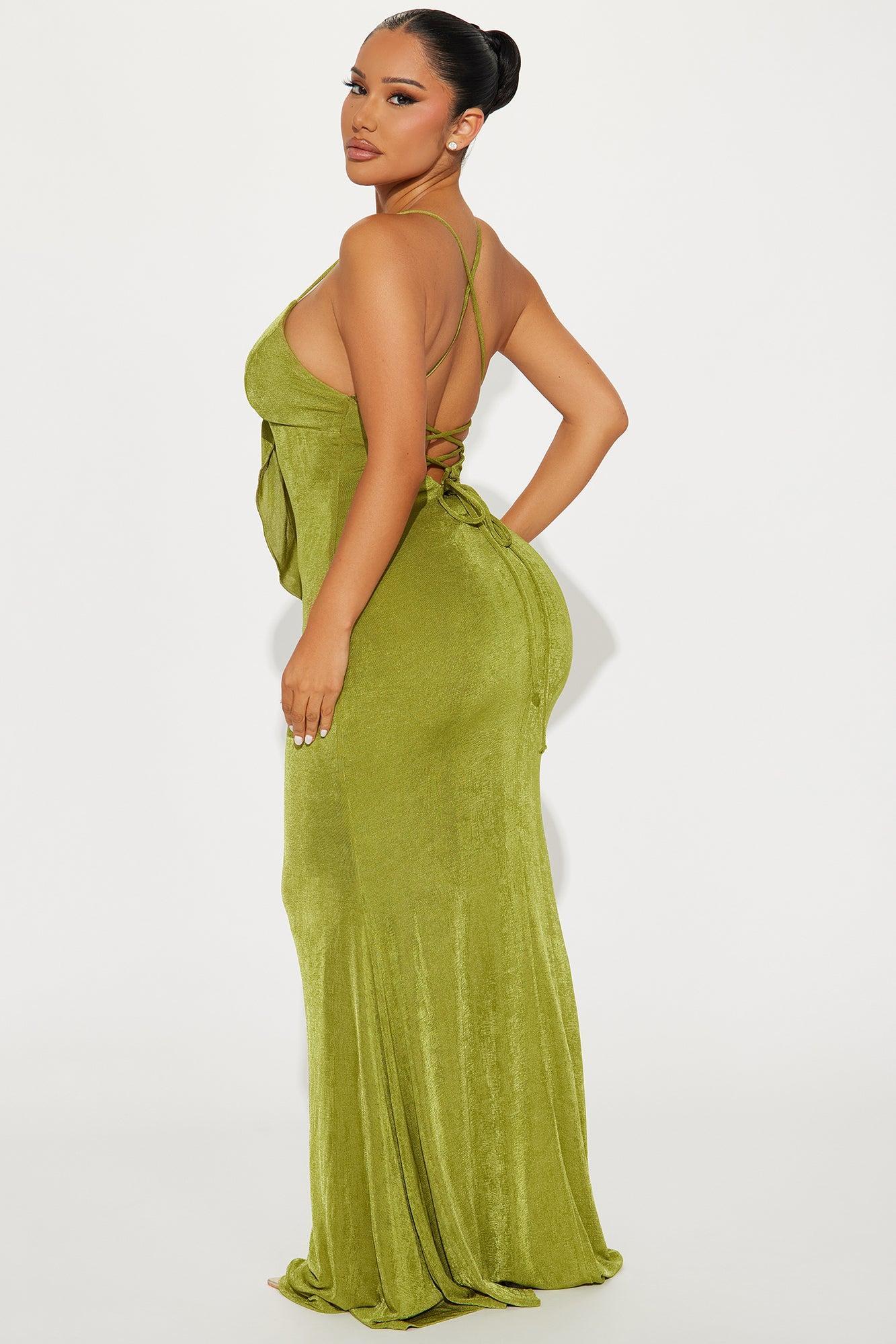 Mariella Rose Maxi Dress - Chartreuse Product Image