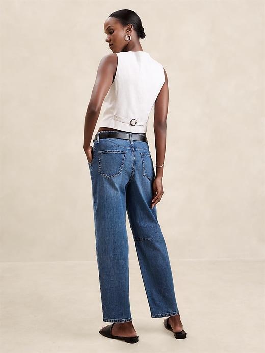 Mid-Rise Barrel Jean Product Image