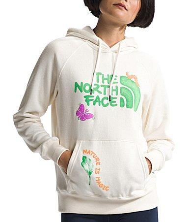 The North Face Womens Outdoors Together Graphic Print Long Sleeve Pullover Hoodie Product Image