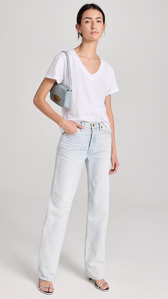 perfectwhitetee Hendrix Cotton Boxy V Neck Tee | Shopbop Product Image