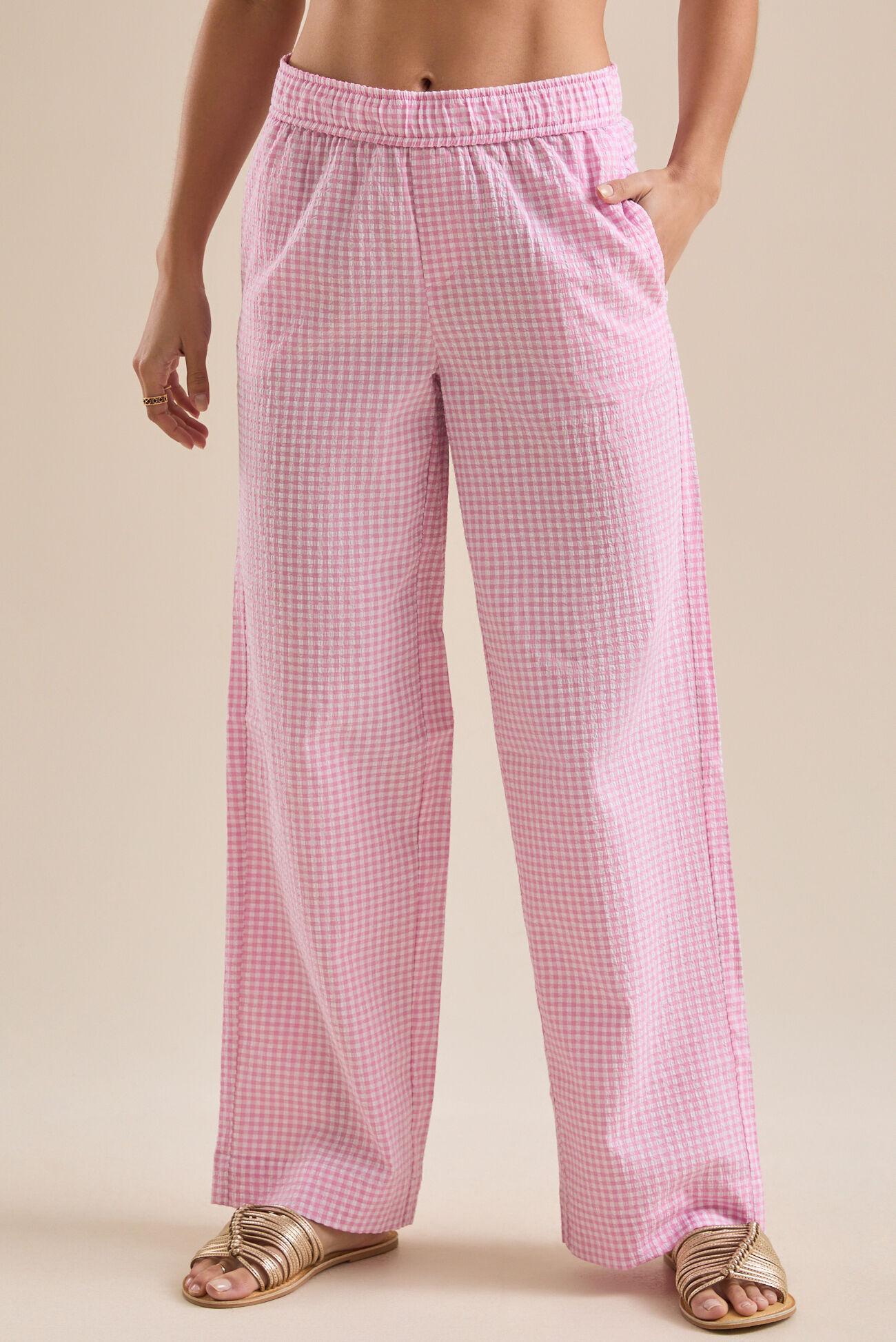 Liv Gingham Relaxed Pant Product Image