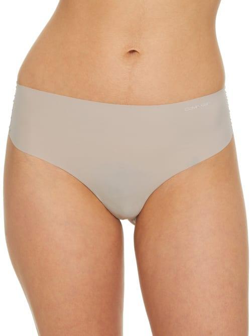 Womens Calvin Klein Invisibles High Waist Thong QD3864 Black Product Image