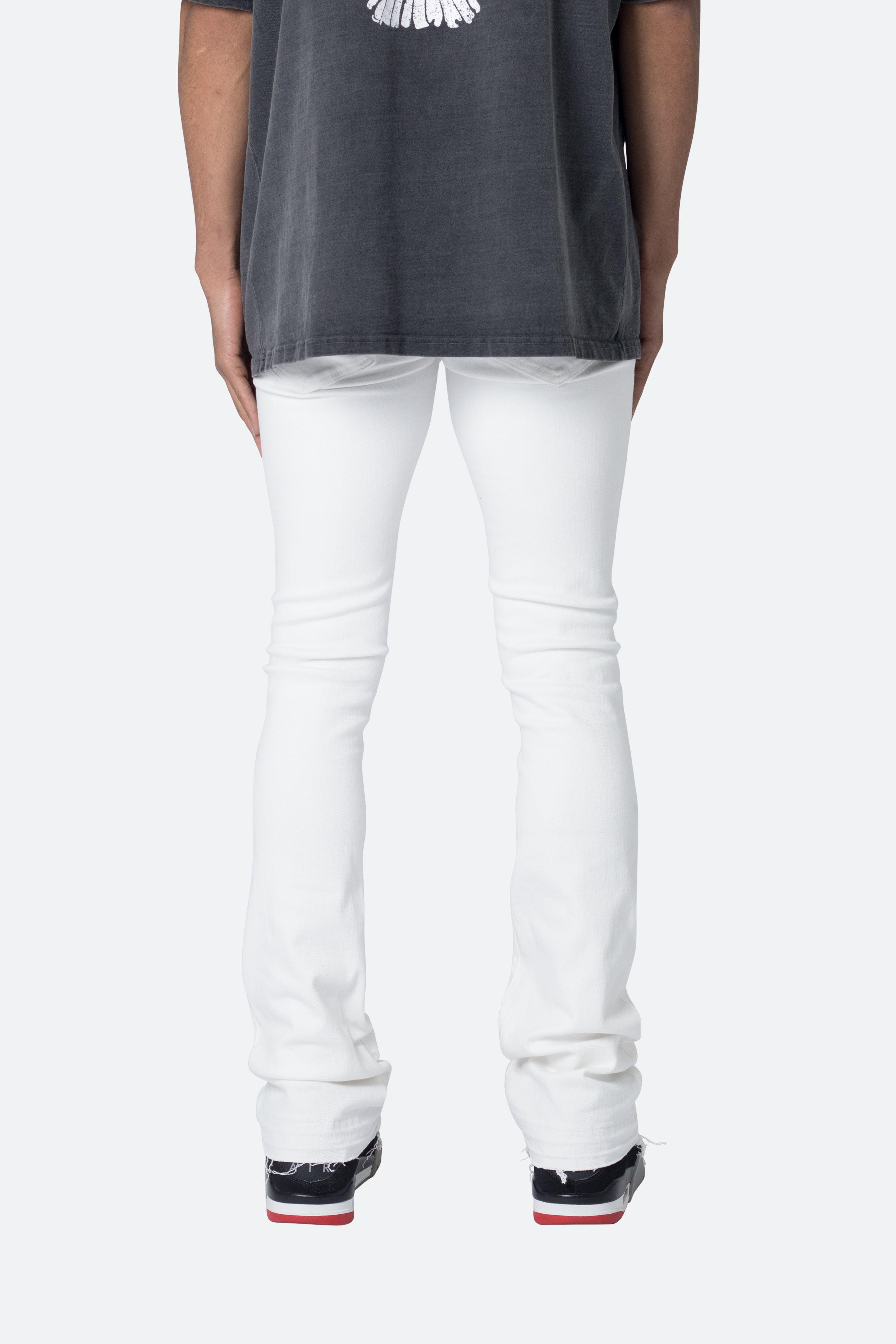 X514 Skinny Stacked Denim - White Product Image