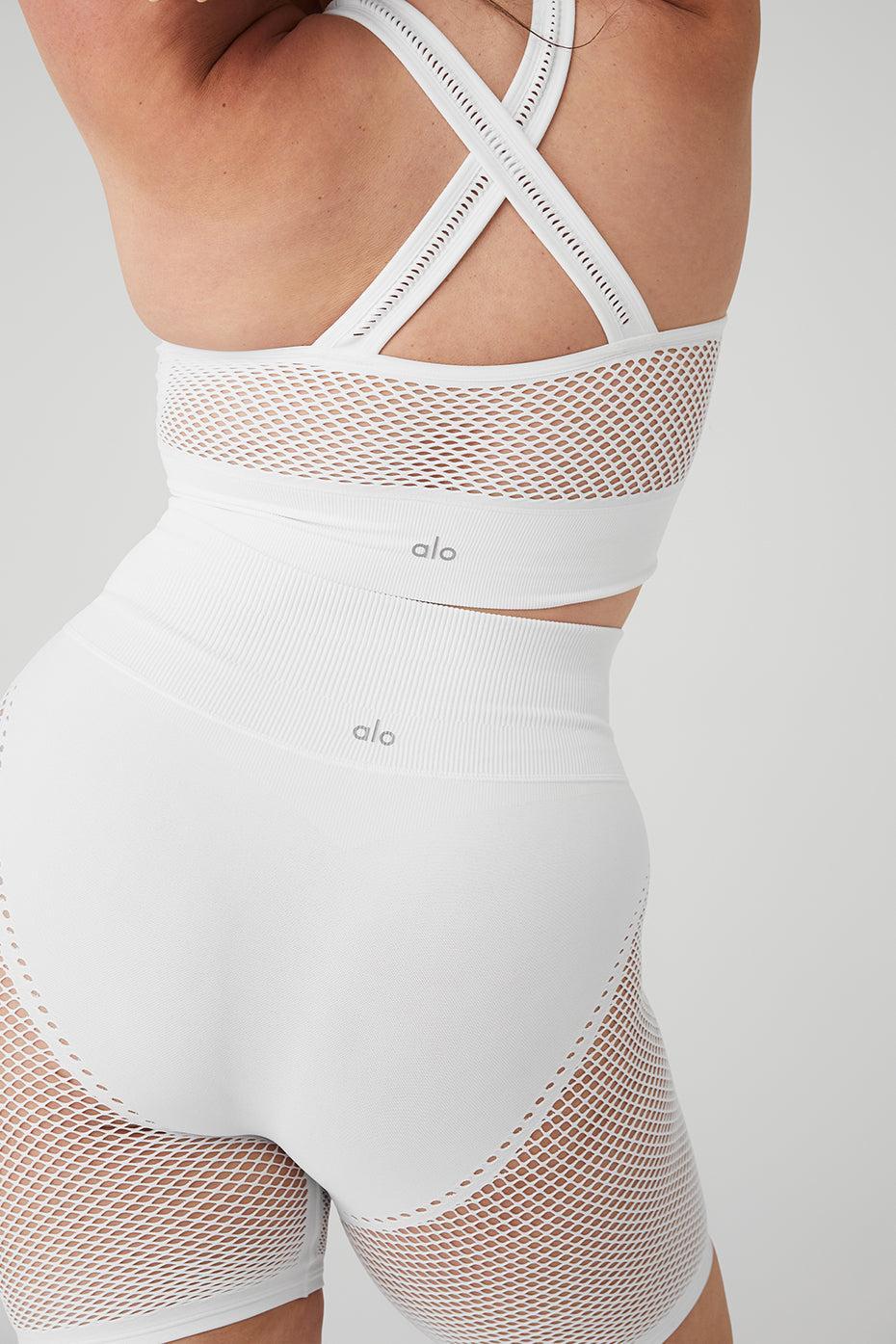 Seamless High-Waist Limitless Open Air Short - White Female Product Image