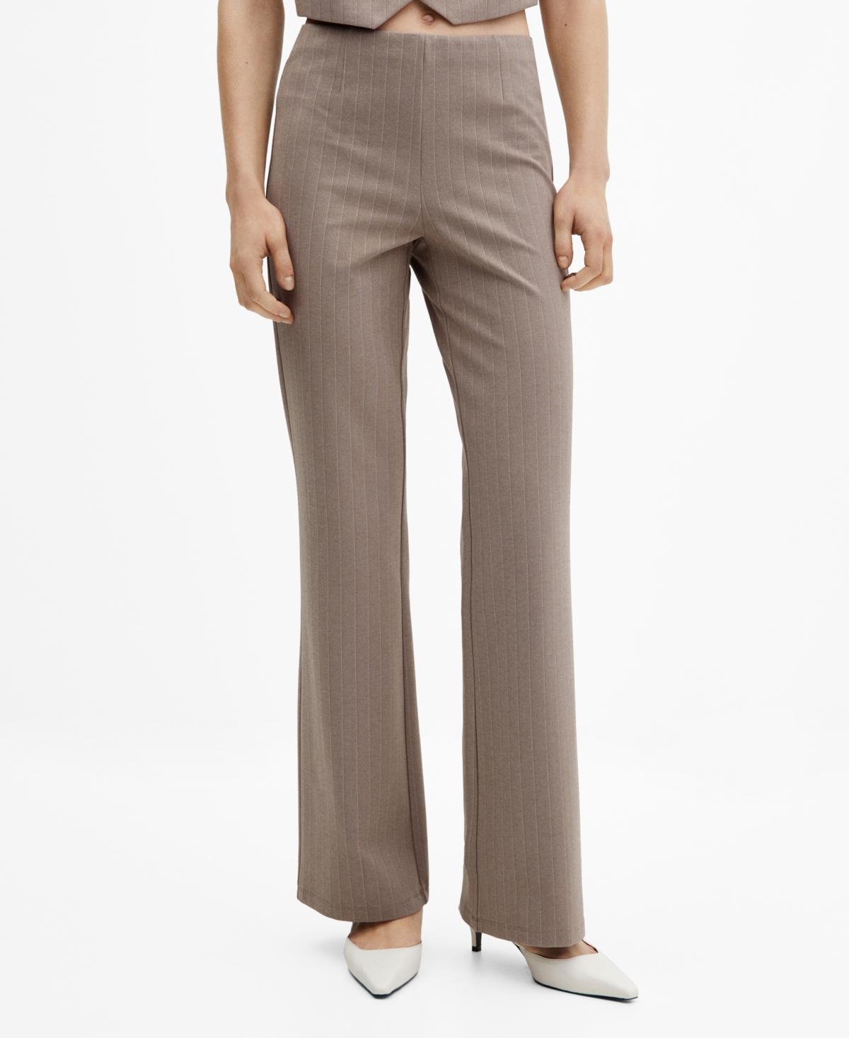 MANGO - High-waist straight pants medium brownWomen Product Image