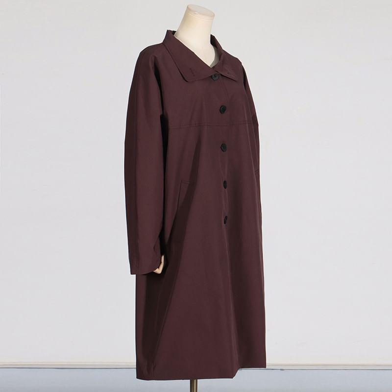 Plain Button-Up Coat Product Image