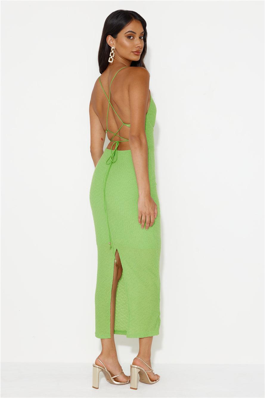 Gorgeous Touch Midi Dress Green Product Image