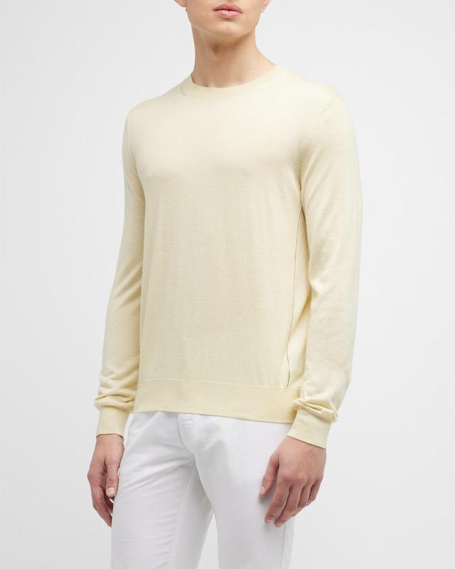 Mens Silk & Cashmere-Blend Crewneck Sweater Product Image