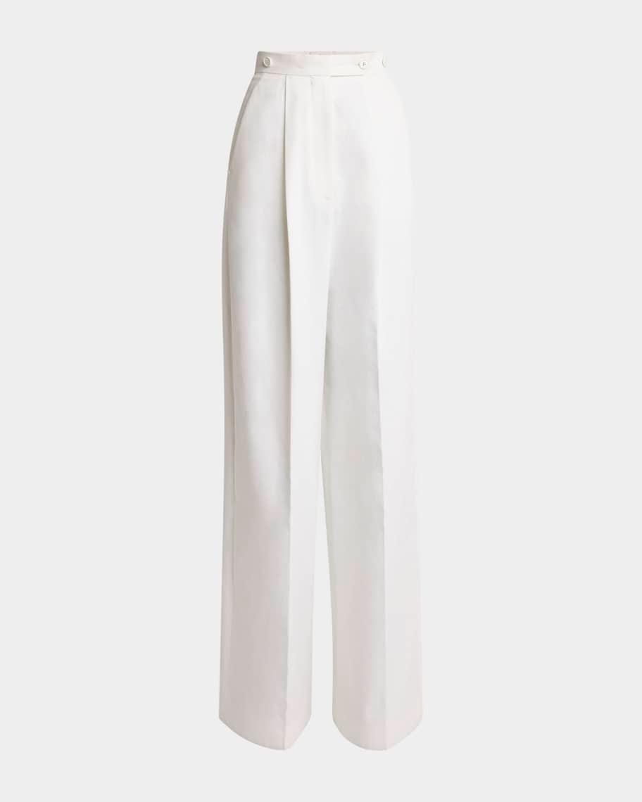 Pleated Wide Leg Trousers Product Image