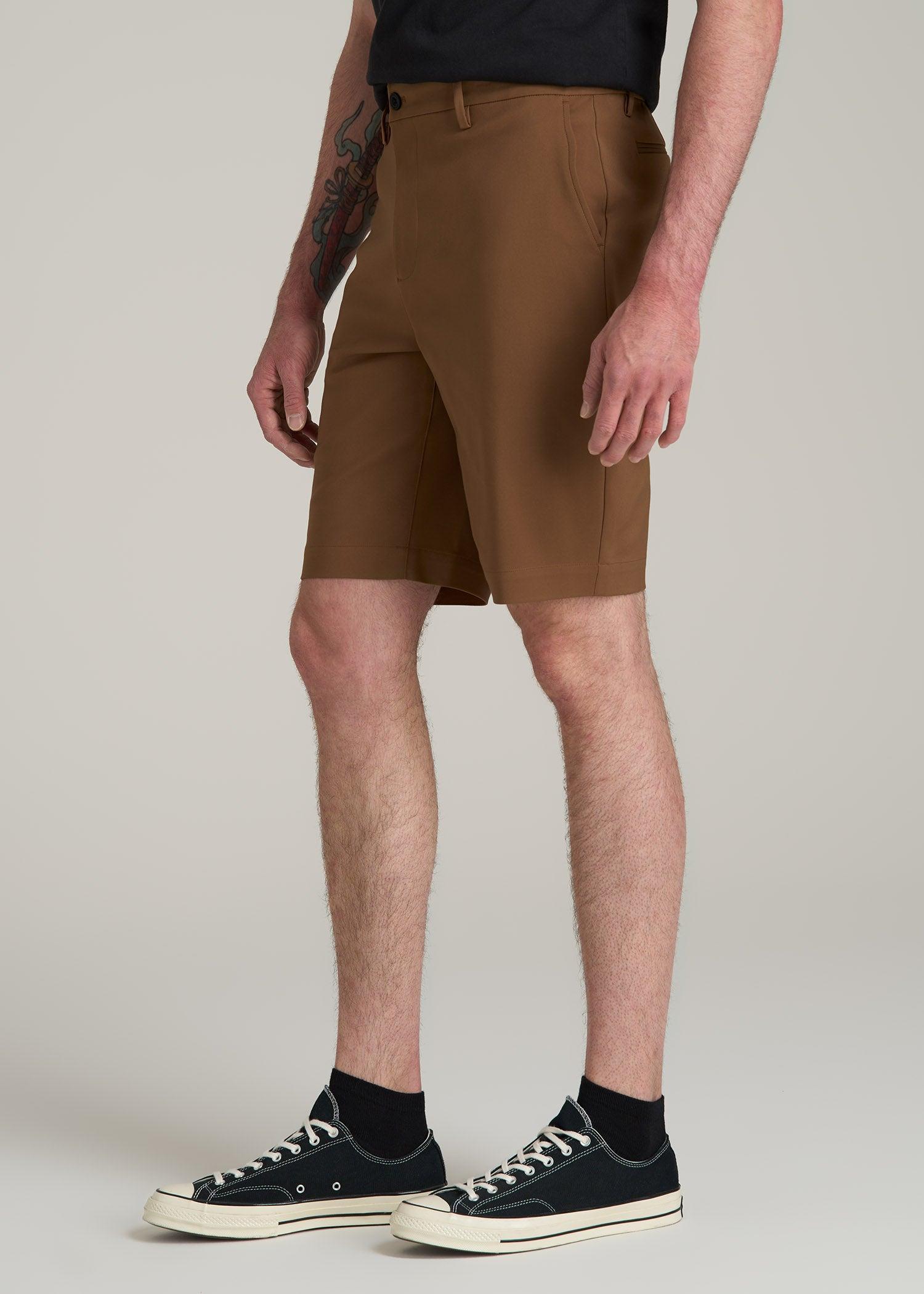 Tech Chino Shorts for Tall Men in Nutshell Product Image