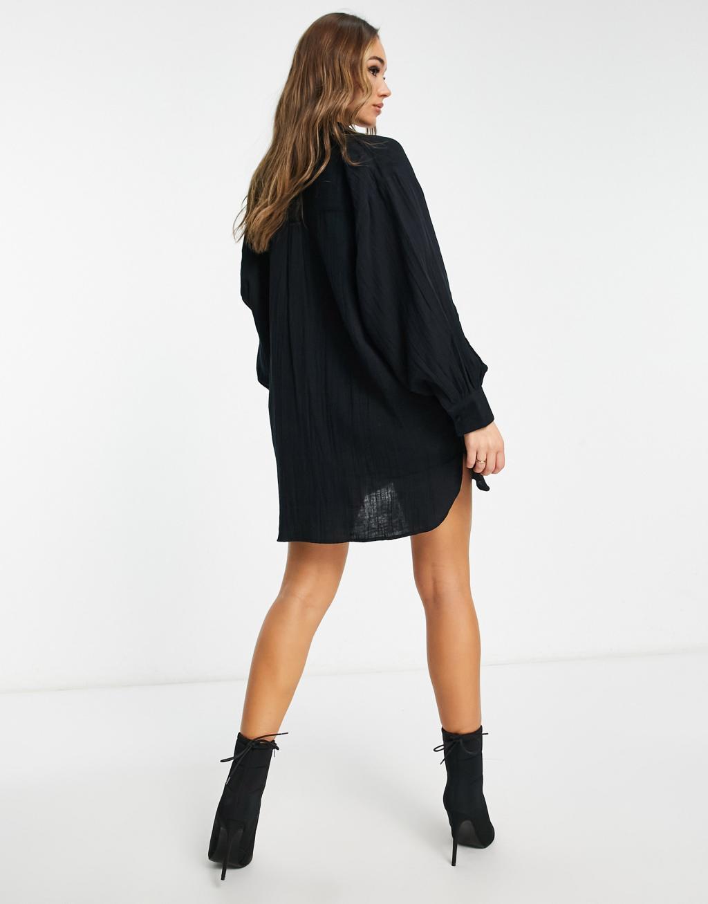 ASOS DESIGN double cloth oversized mini shirt dress Product Image