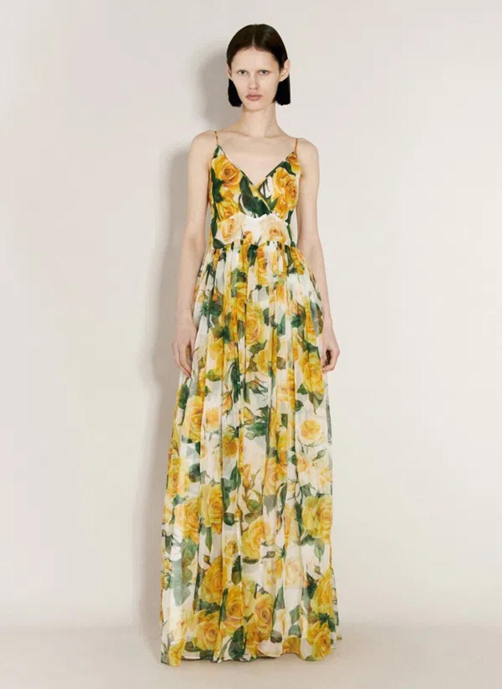 Rose-print Silk Maxi Dress product image