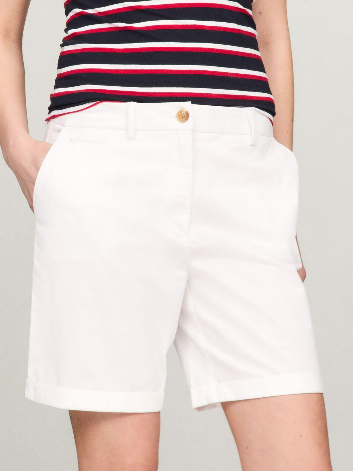 Tommy Hilfiger Women's Solid Stretch Cotton 7" Chino Short Product Image