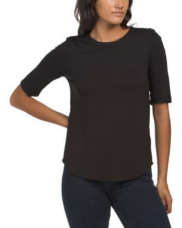 Elbow Sleeve Top for Women Product Image