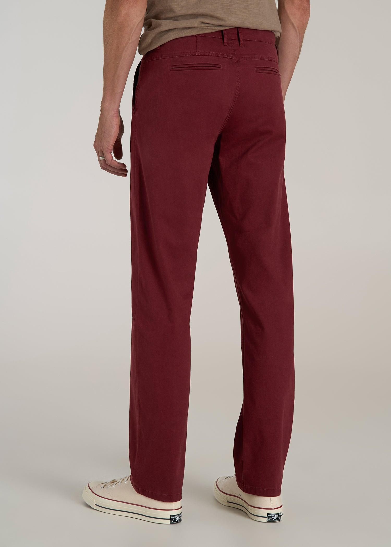 J1 STRAIGHT Leg Chinos in Red Ochre - Pants for Tall Men Male Product Image