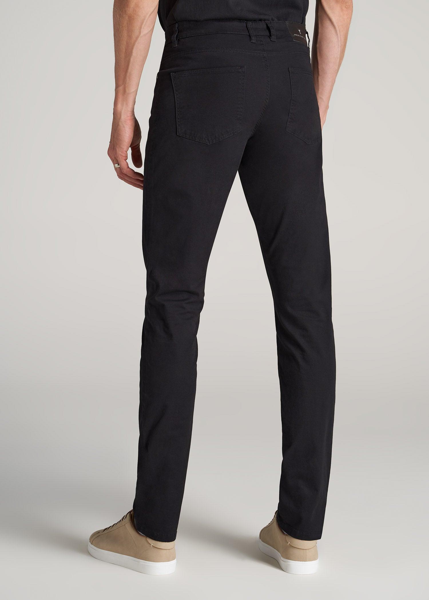 Carman TAPERED Fit Five Pocket Pants for Tall Men in Black Product Image