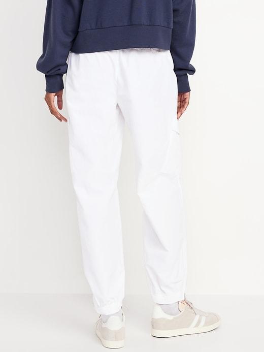 High-Waisted Ankle-Zip Cargo Joggers Product Image