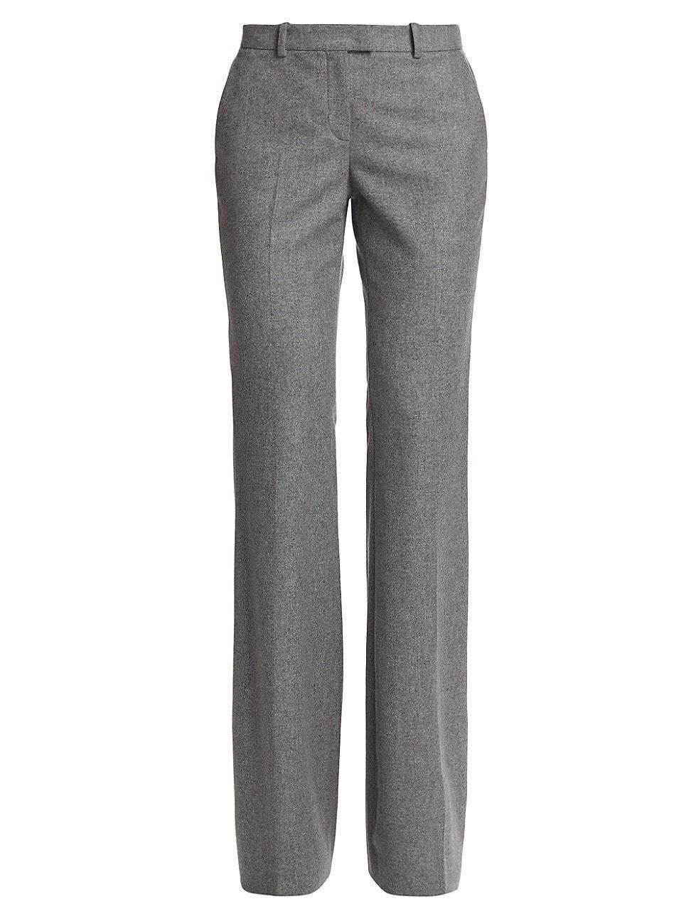 Womens Haylee Straight-Leg Wool-Blend Trousers product image