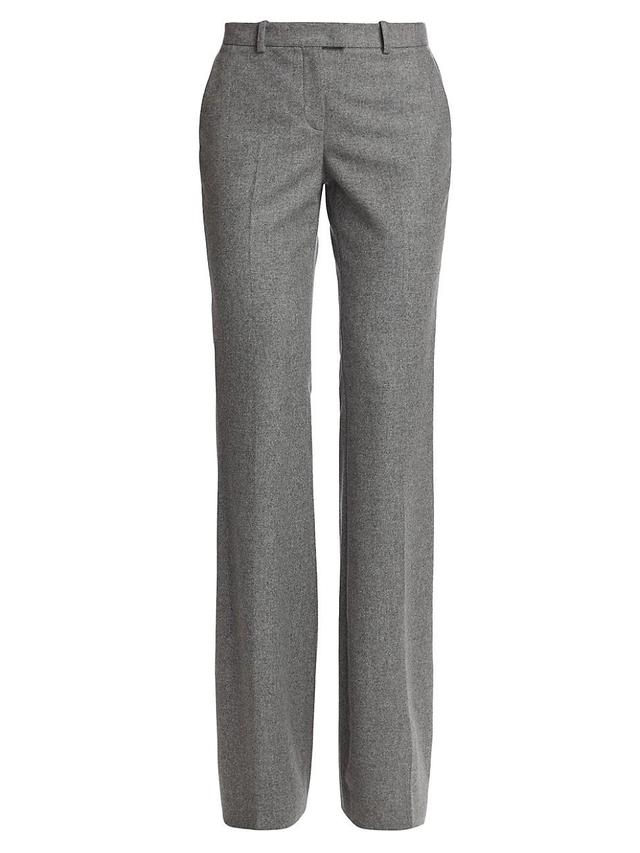 Michael Kors Collection Haylee Stretch Virgin Wool Flare Leg Pants Product Image