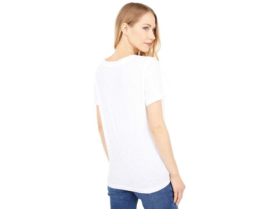 Madewell Whisper Cotton V-Neck Tee (Optic ) Women's Clothing Product Image