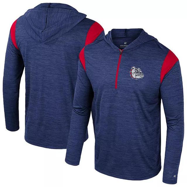 Mens Colosseum Navy Gonzaga Bulldogs Dozer Half-Zip Windshirt Zag Blue Product Image